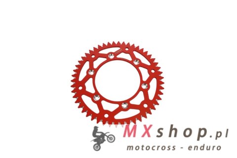 GROSSKOPF WYPRZEDAŻ ZĘBATKA TYLNA ALUMINIOWA T7075 (ERGAL) KOLOR CZERWONY 289 50 (28950) HONDA CR/CRF '83-'25, BETA RR '13-'25, 