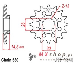 JT ZĘBATKA PRZEDNIA 1340 18 HONDA CB 1100 SA / EX '14-'19, CB 1100 RS 17-'20 (JTF1340.18) (ŁAŃC. 530)