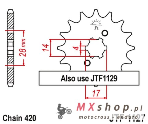 JT ZĘBATKA PRZEDNIA 2107 12 DERBI GPR/SENDA 50 '00-'06, GILERA GP 50 '02-'03, ZULU 50 '01-'02 (ŁAŃC. 420) JT ZĘBATKA PRZEDNIA 2107 12 DERBI GPR/SENDA 50 '00-'06, GILERA GP 50 '02-'03, ZULU 50 '01-'02 (ŁAŃC. 420)