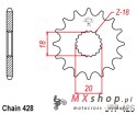 JT ZĘBATKA PRZEDNIA 426 12 SUZUKI GN 125 '92-'00, GS 125 '79-'00 (42612JT) (ŁAŃC. 428) NA ZAMÓWIENIE