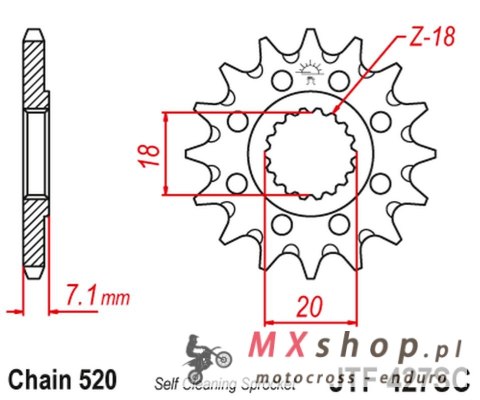 JT ZĘBATKA PRZEDNIA 432 13 SUZUKI RM 125 '92-'07, RMZ 250 '10-'12 SAMOOCZYSZCZAJĄCA (43213JT) (ŁAŃC. 520) JT ZĘBATKA PRZEDNIA 432 13 SUZUKI RM 125 '92-'07, RMZ 250 '10-'12 SAMOOCZYSZCZAJĄCA (43213JT) (ŁAŃC. 520)