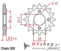 JT ZĘBATKA PRZEDNIA 525 13 KAWASAKI ZXR 400, KLE 500 '91-'96 (-1), GPZ 500S (-1) (52513JT) (ŁAŃC. 520)