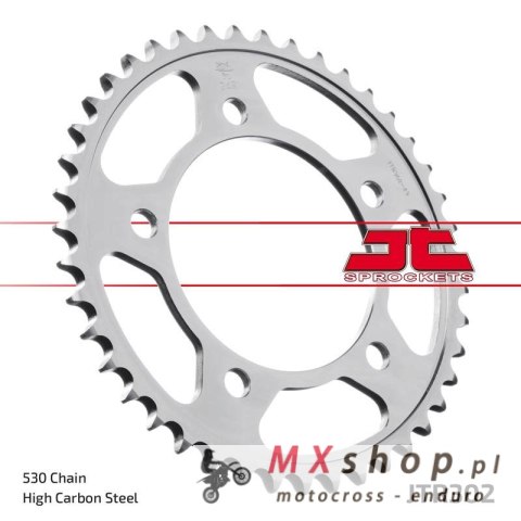 JT ZĘBATKA TYLNA 408 44 HONDA CBR 1100 XX '97-'07 (SC35) (40844JT) (ŁAŃC. 530) CZARNA JT ZĘBATKA TYLNA 408 44 HONDA CBR 1100 XX '97-'07 (SC35) (40844JT) (ŁAŃC. 530) CZARNA
