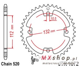 JT ZĘBATKA TYLNA 4485 36 (448536) KYMCO KXR, KXU, MAXXER, MXU 250/300 '02-'15 (ŁAŃC. 520)