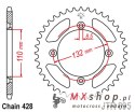 JT ZĘBATKA TYLNA 4486 49 ALUMINIOWA RACELITE KTM SX 85 '04-'24, 105 XC '07-'11 (448649JTA) (ŁAŃC. 428) KOLOR CZARNY