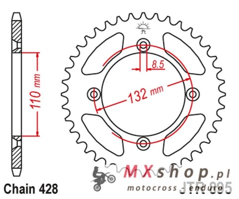 JT ZĘBATKA TYLNA 4486 49 ALUMINIOWA RACELITE KTM SX 85 '04-'24, 105 XC '07-'11 (448649JTA) (ŁAŃC. 428) KOLOR CZARNY JT ZĘBATKA TYLNA 4486 49 ALUMINIOWA RACELITE KTM SX 85 '04-'24, 105 XC '07-'11 (448649JTA) (ŁAŃC. 428) KOLOR CZARNY