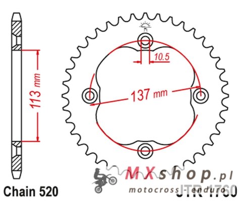 JT ZĘBATKA TYLNA 4509 38 SUZUKI LTZ 400 '09-'12 (450938JT) (ŁAŃC. 520) JT ZĘBATKA TYLNA 4509 38 SUZUKI LTZ 400 '09-'12 (450938JT) (ŁAŃC. 520)