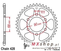 JT ZĘBATKA TYLNA 4733 48 HONDA CB 125R '18-'21 (473348JT) (ŁAŃC. 428)