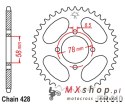 JT ZĘBATKA TYLNA 810 36 SUZUKI GN 125 '82-'00 (-6) (81036JT) (ŁAŃC. 428)
