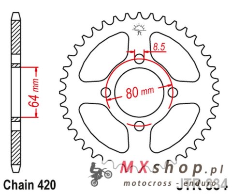 JT ZĘBATKA TYLNA 834 35 YAMAHA TTR 90 '00-07, TTR 110 '08-16, V70/V75 '76-77, V90 '75-78, LB 80 '76-77, YB 100E '80-94 (83435JT) JT ZĘBATKA TYLNA 834 35 YAMAHA TTR 90 '00-07, TTR 110 '08-16, V70/V75 '76-77, V90 '75-78, LB 80 '76-77, YB 100E '80-94 (83435JT)