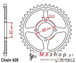 JT ZĘBATKA TYLNA 843 54 YAMAHA TT-R 125 '02-21' (84354JT) (ŁAŃC.428)