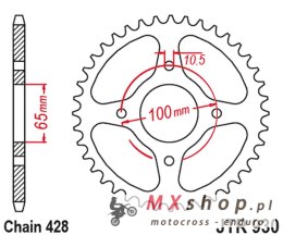 JT ZĘBATKA TYLNA SYM VF 185 '18-'23 (ŁAŃC. 520)