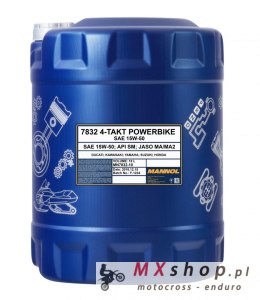 MANNOL OLEJ SILNIKOWY 4T MOTORBIKE 15W50 10L ESTER + MA2 SEMISYNTETYK (7832)
