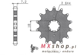 SUNSTAR ZĘBATKA PRZEDNIA 259 14 HONDA XL125S, DAELIM 125 (JTF259.14) (ŁAŃC. 428) (25914JT)
