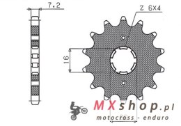 SUNSTAR ZĘBATKA PRZEDNIA 263 13 SUZUKI RM 80/85, YAMAHA XT 125 R/X (JTF1263.13) (ŁAŃC. 428) (26313JT)