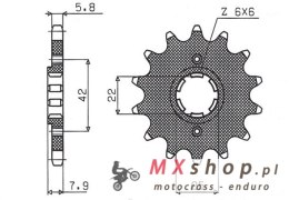 SUNSTAR ZĘBATKA PRZEDNIA 281 14 HONDA XR 600R, XL 600R/RM/LM (JTF281.14) (ŁAŃC. 520) (28114JT)