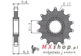 SUNSTAR ZĘBATKA PRZEDNIA 342 14 HONDA CR 250 '88-'07, CRF 450 '02-'25, TRX 450/700, CRF 250R '22-'25 (JTF284.14)* (ŁAŃC. 520) (3