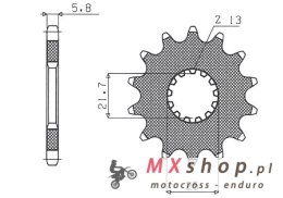 SUNSTAR ZĘBATKA PRZEDNIA 565 13 / 2141 13 KAWASAKI KXF 450 '06-, YAMAHA YZF/WRF 400/426/450 (JTF565.13) (ŁAŃC. 520) (56513JT)YFZ