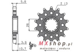 SUNSTAR ZĘBATKA PRZEDNIA 579M 17 YAMAHA FZ1 '06-'14, R1 '04-'14, FJ, XJR (JTF1579.17) (ŁAŃC. 520) (579M17JT)