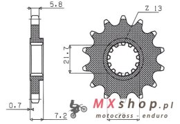 SUNSTAR ZĘBATKA PRZEDNIA 585 16 YAMAHA XTZ 750 '90-'98 (JTF578.16) (JTF1536.16) (ŁAŃC. 520) (58516JT)