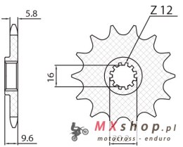 SUNSTAR ZĘBATKA PRZEDNIA 7005 14 KTM SX 65 '98-'18 (JTF1906.14) (ŁAŃC. 420) (700514JT)