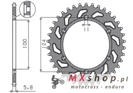 SUNSTAR ZĘBATKA TYLNA 1027 48 DUCATI MONSTER 695 '08, MONSTER 800 '03-'04 (JTR735.48) (ŁAŃC. 520) (102748JT)