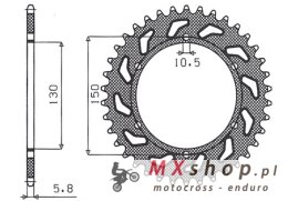 SUNSTAR ZĘBATKA TYLNA 236 45 HONDA NX 650 '88-'90, FMX 650 '05-'08, XR 600 88-90 (JTR245/3.45)* (ŁAŃC. 520) (430945JT)