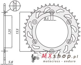 SUNSTAR ZĘBATKA TYLNA 289 45 HONDA CR/CRF '83-'25 (JTR210.45) (ŁAŃC. 520) (28945JT)