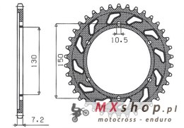 SUNSTAR ZĘBATKA TYLNA 300 44 YAMAHA TDM 900 '02-'13, HONDA XL 600V TRANSALP '91-'99 (JTR300.44) (ŁAŃC. 525) (30044JT)