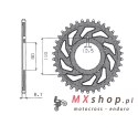 SUNSTAR ZĘBATKA TYLNA 334 42 HONDA CBR 1000F '93-'98, CB 1000, CBX 1000 (JTR1334.42) (ŁAŃC. 530) (33442JT) - ZASTĄPIONA PRZEZ SU