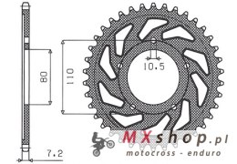 SUNSTAR ZĘBATKA TYLNA 4350 44 HONDA VT 600C SHADOW '90-'07 (JTR1332.44) (ŁAŃC. 525) (435044JT)