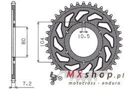 SUNSTAR ZĘBATKA TYLNA 4359 43 KAWASAKI ZX750R, NINJA, KLZ VERSYS (12-) (JTR1489.43) (ŁAŃC. 525) (435943JT)