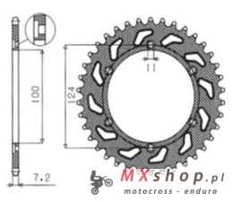 SUNSTAR ZĘBATKA TYLNA 4366 37 DUCATI MONSTER S4 916 '01-03, ST4 996 '02-05 (ŁAŃC. 525) (436637JT)
