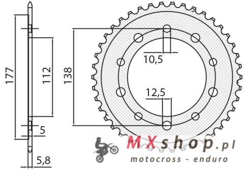SUNSTAR ZĘBATKA TYLNA 4384 41 HONDA CTX 700 DCT '14-'16, NC 700/750 '12-'19, HONDA CBF 500 '13-'21 (JTR1316.41) (ŁAŃC. 520) (438 SUNSTAR ZĘBATKA TYLNA 4384 41 HONDA CTX 700 DCT '14-'16, NC 700/750 '12-'19, HONDA CBF 500 '13-'21 (JTR1316.41) (ŁAŃC. 520) (438