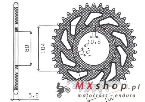 SUNSTAR ZĘBATKA TYLNA 478 43 KAWASAKI ZX6R (05-13), Z750 (JTR478.43) (ŁAŃC. 520) (47843JT) SUNSTAR ZĘBATKA TYLNA 478 43 KAWASAKI ZX6R (05-13), Z750 (JTR478.43) (ŁAŃC. 520) (47843JT)