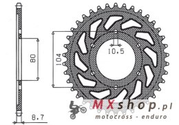 SUNSTAR ZĘBATKA TYLNA 488 42 KAWASAKI ZRX 1200 R/S 01-06, ZXR 750 91-92 (JTR488.42) (ŁAŃC. 530) (48842JT)