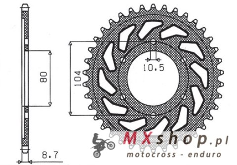 SUNSTAR ZĘBATKA TYLNA 488 42 KAWASAKI ZRX 1200 R/S 01-06, ZXR 750 91-92 (JTR488.42) (ŁAŃC. 530) (48842JT) SUNSTAR ZĘBATKA TYLNA 488 42 KAWASAKI ZRX 1200 R/S 01-06, ZXR 750 91-92 (JTR488.42) (ŁAŃC. 530) (48842JT)
