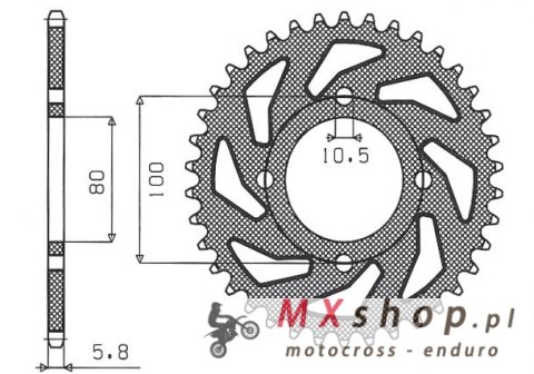 SUNSTAR ZĘBATKA TYLNA 819 41 SUZUKI GZ 250 MARAUDER (99-10), GN 250 (82-99) (JTR819/2.41) (ŁAŃC. 520) (81941JT) SUNSTAR ZĘBATKA TYLNA 819 41 SUZUKI GZ 250 MARAUDER (99-10), GN 250 (82-99) (JTR819/2.41) (ŁAŃC. 520) (81941JT)