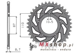 SUNSTAR ZĘBATKA TYLNA 824 47 SUZUKI GSF 600 95-04, GSF 650 05-06 (JTR829.47) (ŁAŃC. 530) (82447JT)