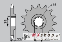 CHT ZĘBATKA PRZEDNIA 1252 13 KTM LC4 (4021-13) (JTF1902.13)