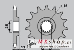 CHT ZĘBATKA PRZEDNIA 1252 14 KTM LC4 (4021-14) (JTF1902.14)