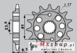 CHT ZĘBATKA PRZEDNIA 2071 14 HONDA XR 400R 96-00, TRX 400RX 99-04 (4049-14) (JTF1332.14)