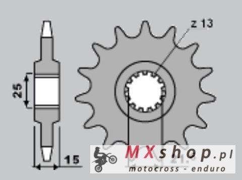 CHT ZĘBATKA PRZEDNIA 2082 15 KAWASAKI ZX6R 95-97 (4023-15) (JTF1515.15) CHT ZĘBATKA PRZEDNIA 2082 15 KAWASAKI ZX6R 95-97 (4023-15) (JTF1515.15)