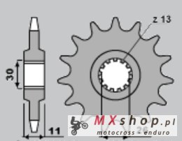 CHT ZĘBATKA PRZEDNIA 2091 16 YAMAHA FZ8 (10-15), MT 09 (14-16), MT 07 (14-16) TDM 900 (02-13) (JTF1591.16) (ŁAŃC. 525)