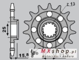 CHT ZĘBATKA PRZEDNIA 2093M 15 KAWASAKI ZX6R 05-06(ŁAŃC.520)