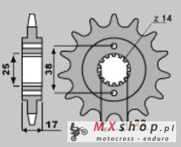 CHT ZĘBATKA PRZEDNIA 2094 15 DUCATI 900 MONSTER I.E. 00-02 (4041-15)