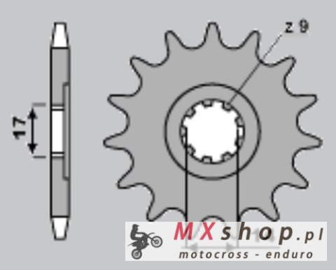 CHT ZĘBATKA PRZEDNIA 210 14 CAGIVA MITO 50 99, PRIMA SUPER CITY 50 92-96 (708-14) CHT ZĘBATKA PRZEDNIA 210 14 CAGIVA MITO 50 99, PRIMA SUPER CITY 50 92-96 (708-14)