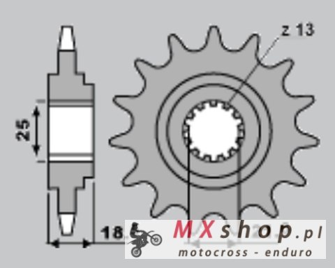 CHT ZĘBATKA PRZEDNIA 2119 14 (A4254065141) KAWASAKI Z750/Z800 CHT ZĘBATKA PRZEDNIA 2119 14 (A4254065141) KAWASAKI Z750/Z800