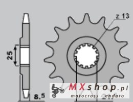 CHT ZĘBATKA PRZEDNIA 2137 14 KAWASAKI Z1000 '07-'15, ZX10R (-1)