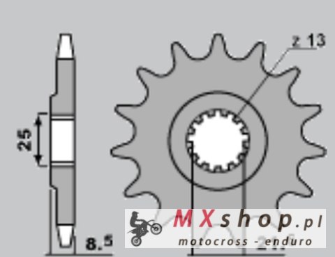 CHT ZĘBATKA PRZEDNIA 2137 17 KAWASAKI ZX 10R '06-'14 CHT ZĘBATKA PRZEDNIA 2137 17 KAWASAKI ZX 10R '06-'14
